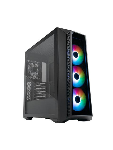 GABINETE COOLER MASTER MASTERBOX MB520 ARGB MIDI-TOWER ATX-EATX-MICRO-ATX-MINI-ITX-SSI-CEB USB 3.0 SIN FUENTE 4 VENTILADORES INSTALADOS NEGRO