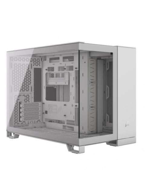 GABINETE CORSAIR 2500X MIDI-TOWER MICRO-ATX-MINI-ITX USB 3.0 SIN FUENTE SIN VENTILADORES INSTALADOS BLANCO