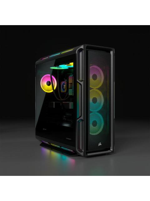 GABINETE CORSAIR ICUE 5000T CON VENTANA RGB MIDI TOWER ATX USB 3.0 SIN FUENTE NEGRO