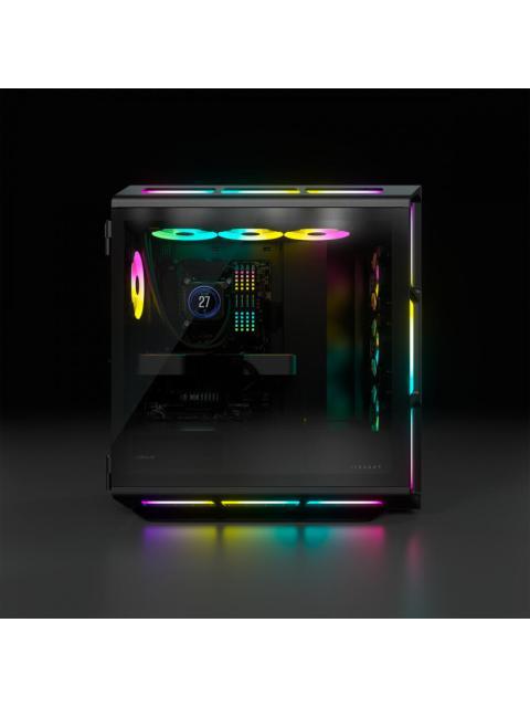 GABINETE CORSAIR ICUE 5000T CON VENTANA RGB MIDI TOWER ATX USB 3.0 SIN FUENTE NEGRO