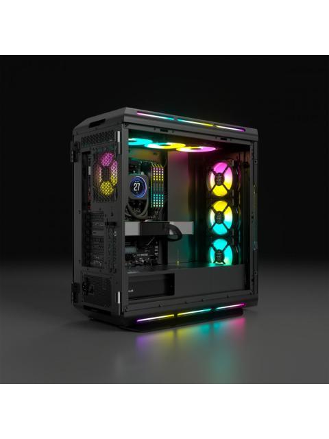 GABINETE CORSAIR ICUE 5000T CON VENTANA RGB MIDI TOWER ATX USB 3.0 SIN FUENTE NEGRO