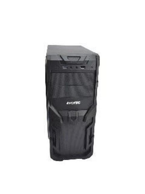 GABINETE EVOTEC EV-1005 MINI-TOWER ATX-MICRO ATX-MINI-ATX USB CON FUENTE DE 600W SIN VENTILADORES INSTALADOS NEGRO