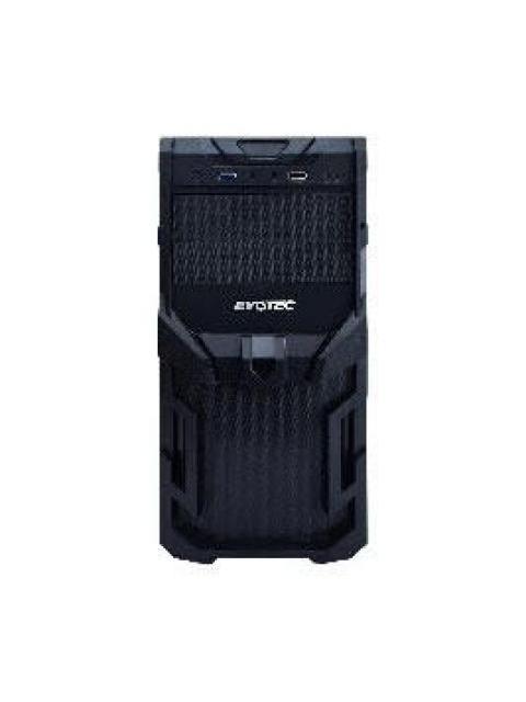 GABINETE EVOTEC EV-1005 MINI-TOWER ATX-MICRO ATX-MINI-ATX USB CON FUENTE DE 600W SIN VENTILADORES INSTALADOS NEGRO
