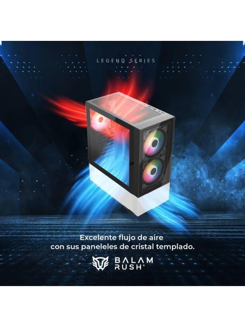 GABINETE GAMER MEDIA TORRE NITROX CRYSTAL 5500CBW LEGEND SERIES
