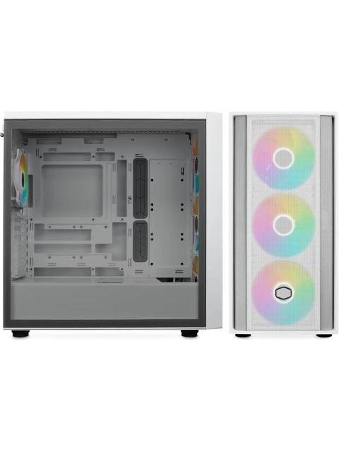 GABINETE GAMING COOLER MASTER MASTERBOX 600 ARGB (MB600KGNNS00) COLOR BLANCO
