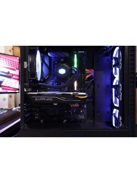 GABINETE NACEB HYDRA CON VENTANA RGB FULL-TOWER ATX USB 2.0-3.0 SIN FUENTE 3 VENTILADORES RGB INSTALADOS NEGRO