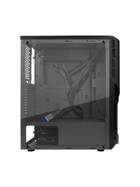 GABINETE START THE GAME CSG-530 CON VENTANA TOWER ATX-MICRO-ATX-ITX USB 1.0-3.0 SIN FUENTE SIN VENTILADORES INSTALADOS NEGRO
