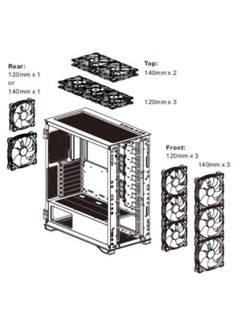 GABINETE THERMALTAKE H700 TG BLACK RGB MIDTORRE GABINETE MINI ITX HASTA EATX NEGRO