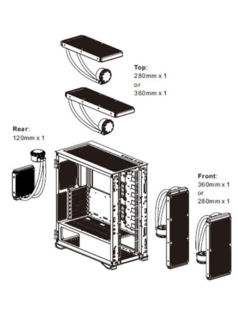 GABINETE THERMALTAKE H700 TG MIDTORRE GABINETE MINI ITX HASTA EATX COLOR BLANCO