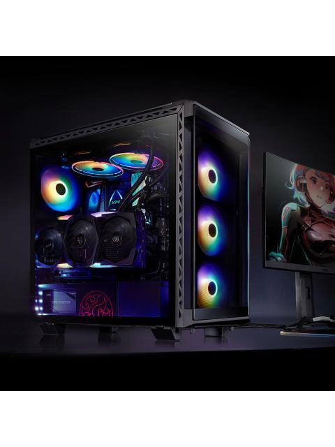 GABINETE XPG BATTLECRUISER MIDI-TOWER ATX-EATX-MICRO-ATX-MINI-ITX USB 3.0 SIN FUENTE 4 VENTILADORES INSTALADOS NEGRO