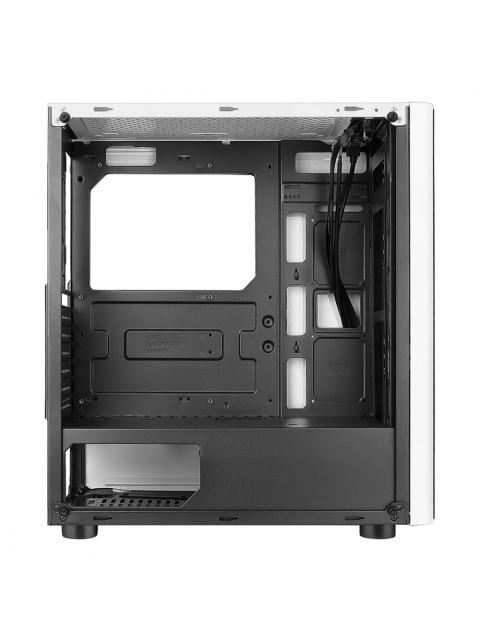 GABINETE XZEAL XZ110 CON VENTANA RGB TOWER ATX-MICRO-ATX-MINI-ATX USB 3.0-2.0 SIN FUENTE 3 VENTILADORES RGB INSTALADOS BLANCO