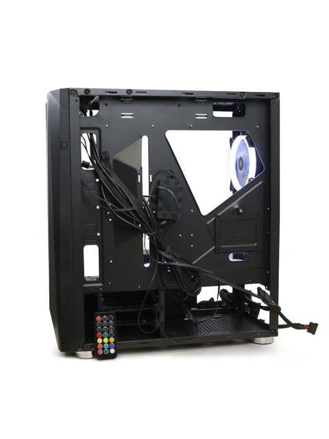 GABINETE YEYIAN ARMAGEDDON 2200 MOD CON VENTANA RGB FULL-TOWER ATX USB 3.0 SIN FUENTE 3 VENTILADORES RGB INSTALADOS NEGRO