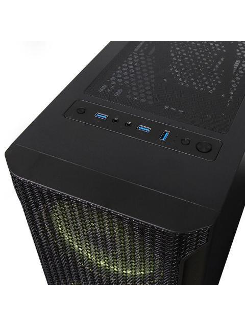 GABINETE YEYIAN HOLLOW 2500 CON VENTANA MIDI TOWER ATX-EATX-ITX-MICRO ATX USB 3.2 SIN FUENTE 3 VENTILADORES ARGB INSTALADOS NEGRO