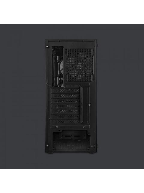 GABINETE YEYIAN LANCER CON VENTANA MIDI-TOWER ATX-MICRO-ATX-MINI-ITX USB 3.0-2.0 SIN FUENTE 4 VENTILADORES ARGB INSTALADOS NEGRO