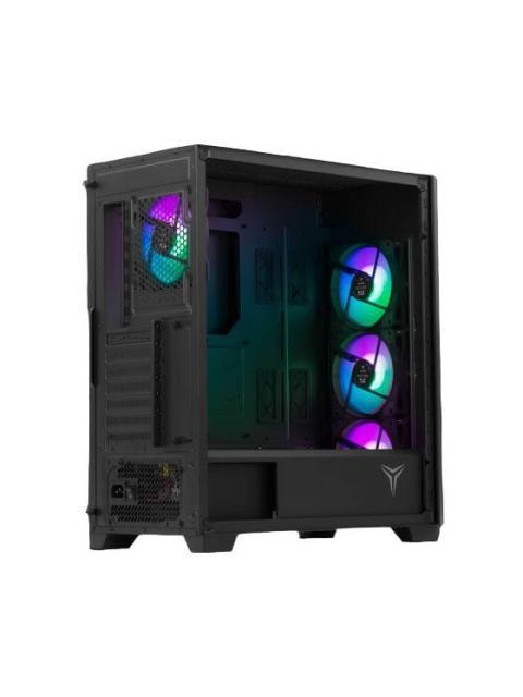 GABINETE YEYIAN PHOENIX CON VENTANA MIDI-TOWER ATX-MICRO-ATX-MINI-ITX USB 3.2 SIN FUENTE 4 VENTILADORES ARGB INSTALADOS NEGRO