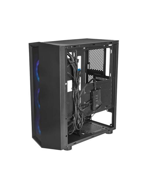 GABINETE YEYIAN VENTLE MASTER CON VENTANA MIDI-TOWER MICRO ATX-ATX USB 2.0-3.0 SIN FUENTE 3 VENTILADORES ARGB INSTALADOS NEGRO