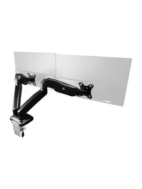 GAME FACTOR SOPORTE DE ESCRITORIO PARA 2 MONITORES 27 HASTA 6.5KG NEGRO