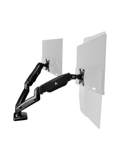 GAME FACTOR SOPORTE DE ESCRITORIO PARA 2 MONITORES 27 HASTA 6.5KG NEGRO