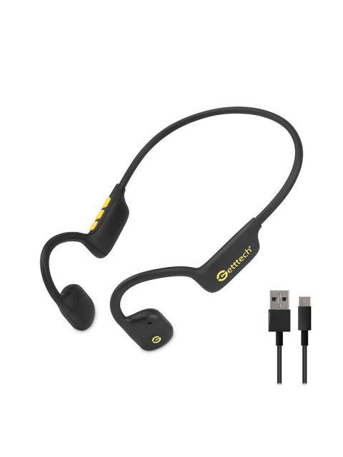 GETTTECH AUDIFONOS INTRAURICULARES DEPORTIVOS CON MICROFONO GUE-MSSBT-01-YW INALAMBRICO BLUETOOTH NEGRO