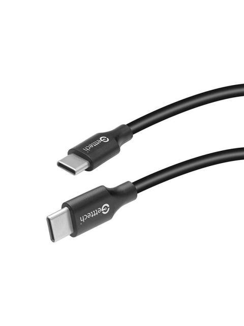 GETTTECH CABLE USB C A USB C VELOCIDAD DE TRANSFERENCIA RAPIDA 2 METROS COMPATIBLE CON DIFERENTES DISPOSITIVOS COLOR NEGRO MOD. GCUUCQC01