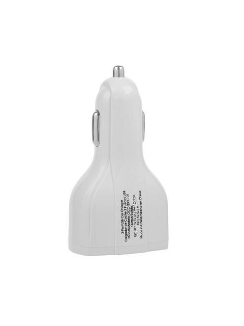 GETTTECH CARGADOR DE COCHE CON 3 PUERTOS USB 1 DE CARGA RAPIDA MODELO VISTOK COLOR BLANCO TAMANO COMPACTO MOD. GCC30FC01