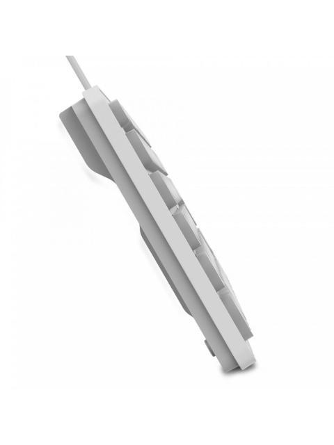 GETTTECH TECLADO RETROILUMINADO IGNITE BLANCO 105 TECLAS CONEXION USB ABS FRENTE Y GALVANIZADO ATRAS MOD. GTI20201B