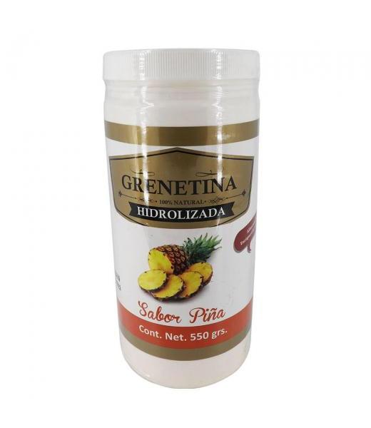 GRENETINA HIDROLIZADA SABOR PIÑA 550 GRS. MIEL SALUD Y VIDA