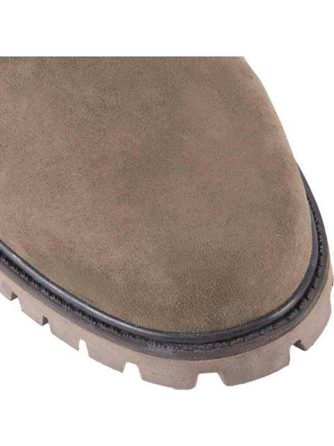 BOTIN CASUAL TIPO LEÑADOR AGUJETA VERDE OLIVO KEBO