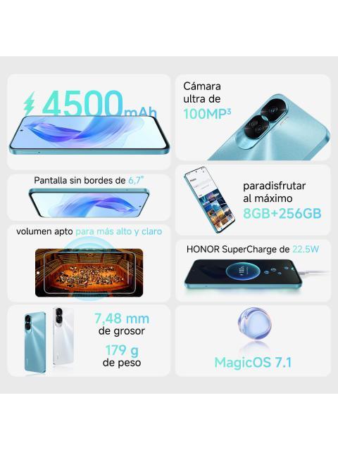 HONOR 90 LITE DUAL SIM 256GB PLATEADO 8GB RAM