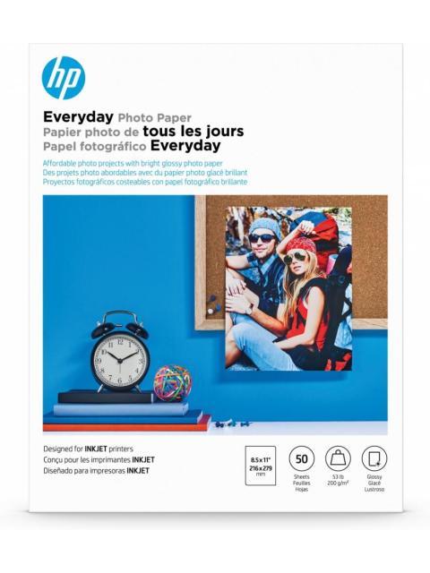 HP PAPEL FOTOGRAFICO SEMI SATINADO 200G-M² TAMANO CARTA 50 HOJAS
