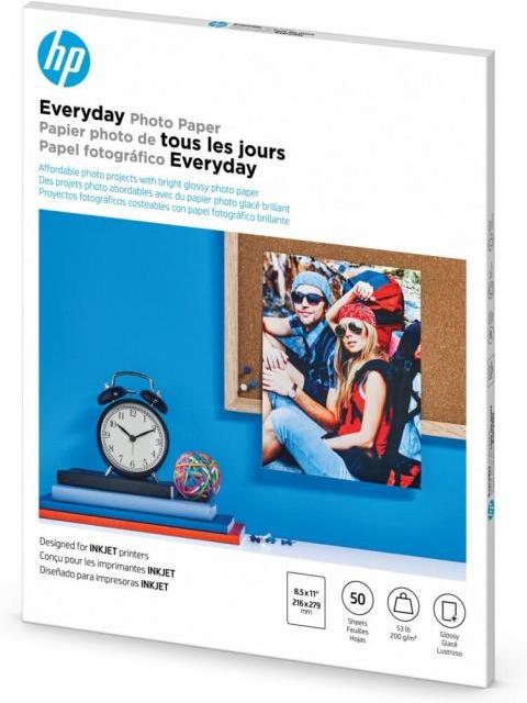 HP PAPEL FOTOGRAFICO SEMI SATINADO 200G-M² TAMANO CARTA 50 HOJAS