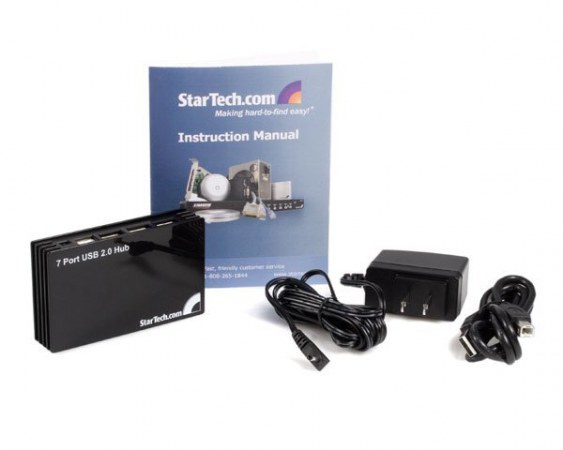 STARTECH  HUB USB A 2.0 DE 7 PUERTOS 480 GBIT-S NEGRO