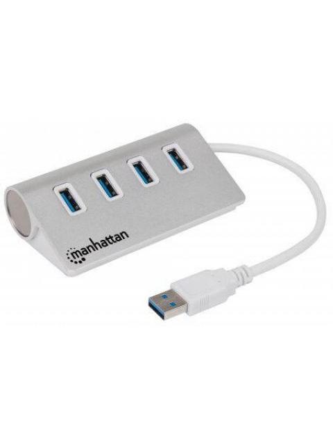 MANHATTAN HUB USB A 3.1 MACHO - 4X USB A 3.0 HEMBRA 5000 MBIT-S BLANCO