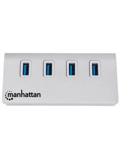 MANHATTAN HUB USB A 3.1 MACHO - 4X USB A 3.0 HEMBRA 5000 MBIT-S BLANCO