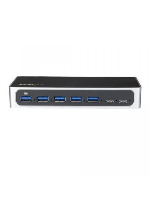 STARTECH  HUB USB 3.0 USB C 5X USB-A 2X USB C 5000 MBIT-S NEGRO-PLATA