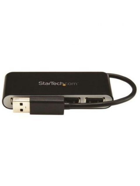 STARTECH  HUB CONCENTRADOR USB A 2.0 DE 4 PUERTOS CON CABLE INTEGRADO 480 MBIT-S NEGRO-PLATA