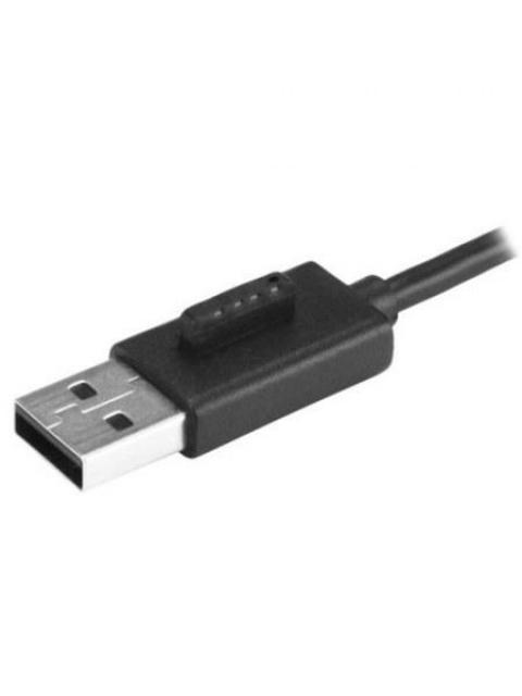 STARTECH  HUB CONCENTRADOR USB A 2.0 DE 4 PUERTOS CON CABLE INTEGRADO 480 MBIT-S NEGRO-PLATA