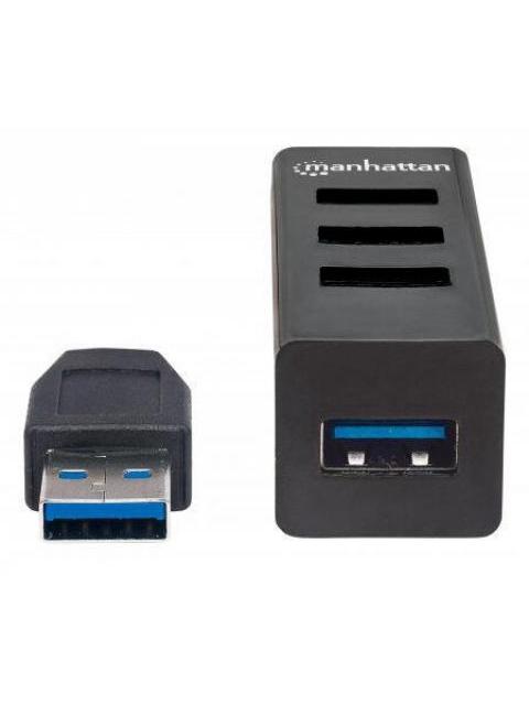 MANHATTAN HUB USB A 3.0 DE 4 PUERTOS 5000 MBIT-S NEGRO