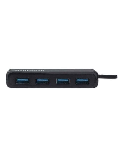 MANHATTAN HUB USB 3.2 MACHO - 4X USB 3.2 HEMBRA 5000 MBIT-S NEGRO