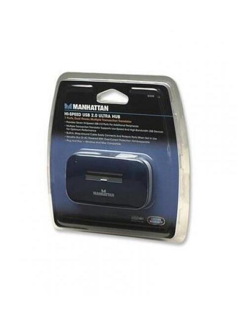 MANHATTAN HUB USB 2.0 DE 7 PUERTOS 480 MBIT-S CON FUENTE