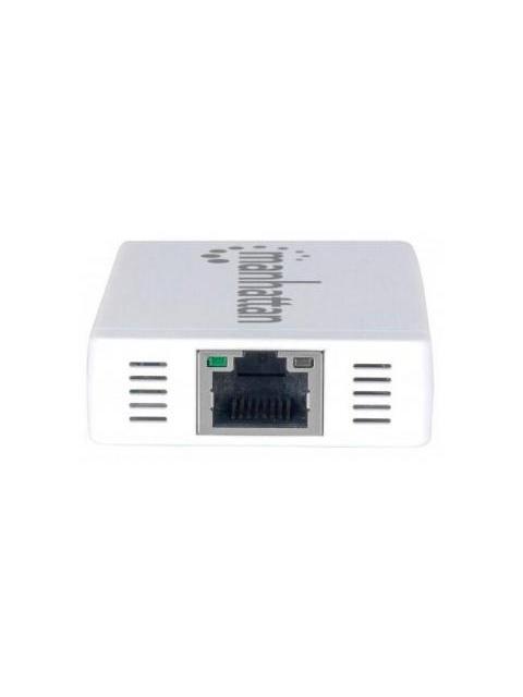 MANHATTAN HUB USB A 3.0 DE 3 PUERTOS 1X RJ-45 5000 MBIT-S BLANCO