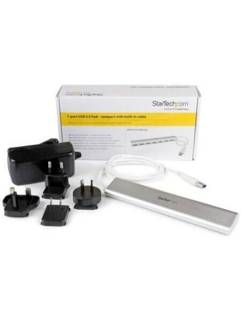 STARTECH  HUB USB 3.0 7 PUERTOS USB-A 5000 MBIT-S PLATA-BLANCO