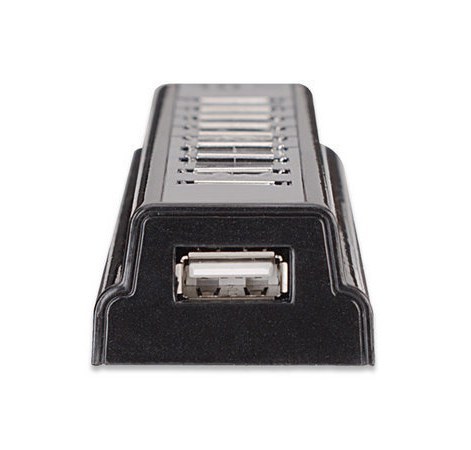 MANHATTAN HUB DE ESCRITORIO HI-SPEED USB 2.0 DE 10 PUERTOS 480 MBIT-S CON FUENTE