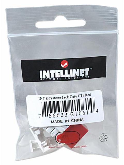 INTELLINET JACK 210614 CATEGORIA 6 RJ-45 ROJO