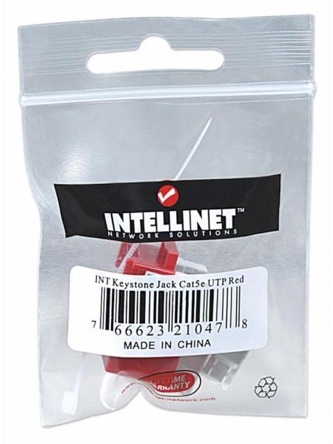 INTELLINET JACK CATEGORIA 5E RJ-45 ROJO
