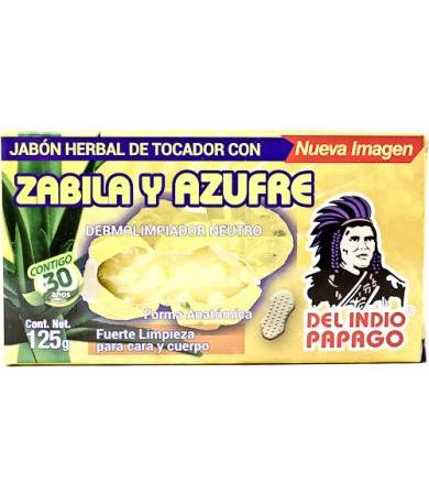 JABON DE SABILA Y AZUFRE 125 G DEL INDIO PAPAGO