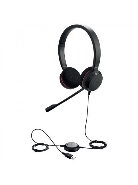 JABRA AUDIFONOS CON MICROFONO EVOLVE 20 UC STEREO ALAMBRICO USB NEGRO