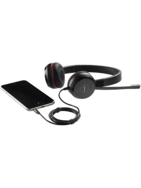 JABRA DIADEMA CON MICROFONO EVOLVE 30 II MS STEREO ALAMBRICO 0.9 METROS USB 3.5MM BINAURAL NEGRO