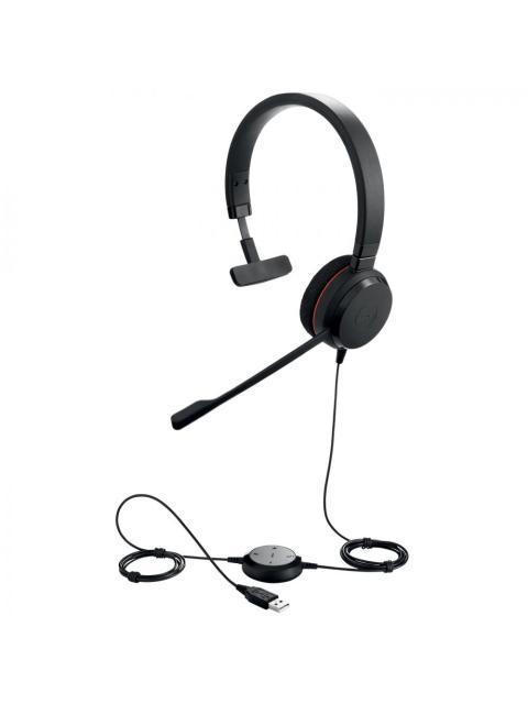 JABRA MONOAURAL EVOLVE 20 MS ALAMBRICO USB NEGRO
