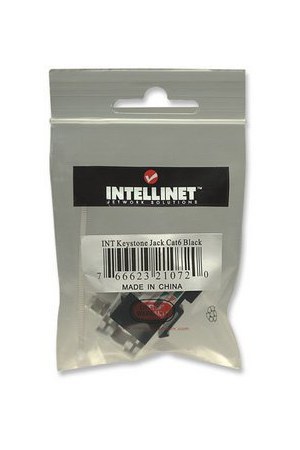 INTELLINET 210720 JACK CATEGORIA 6 DE IMPACTO RJ-45 NEGRO